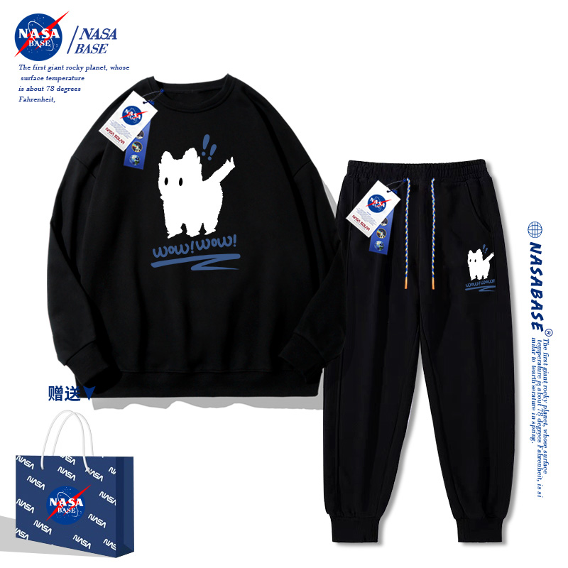 NASA联名春秋款潮牌休闲套装