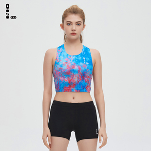 零阻力田径比赛服女专业体考马拉松跑步训练分体式短款背心套装