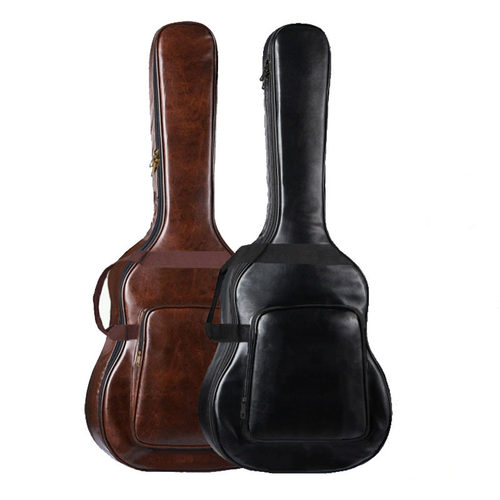 40 / 41 Inch Leather Guitar Bag Carry Case Backpack 吉他背包