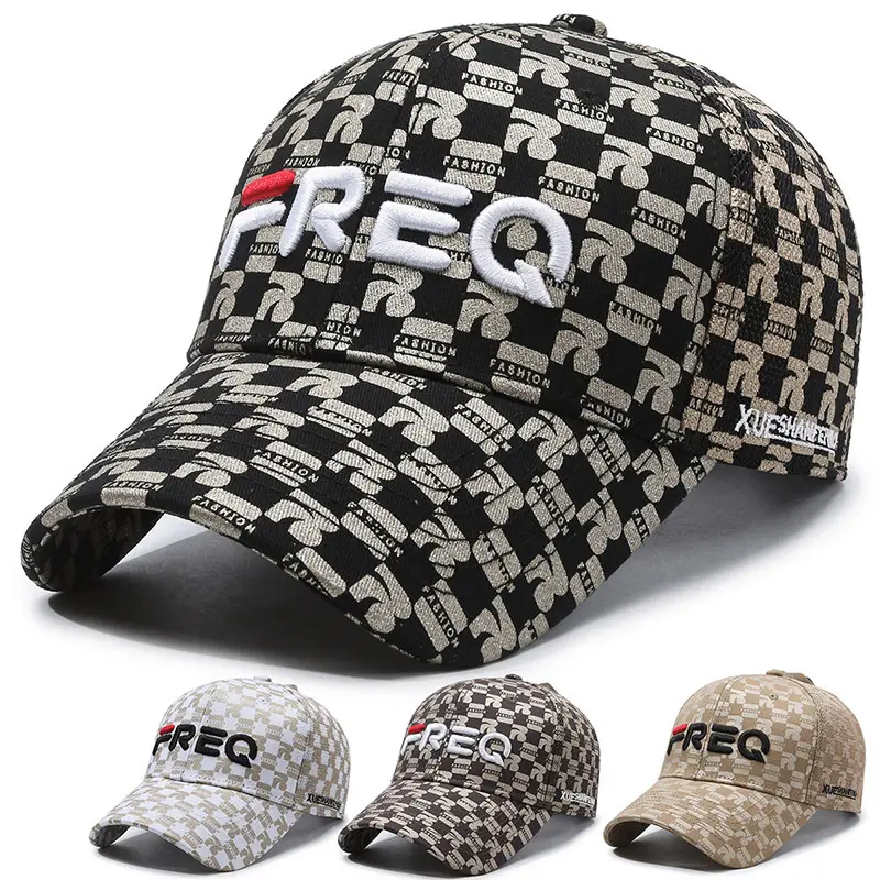 新款FREQ刺绣字母棒球帽遮阳防晒时尚休闲春秋季男女同款出游帽子