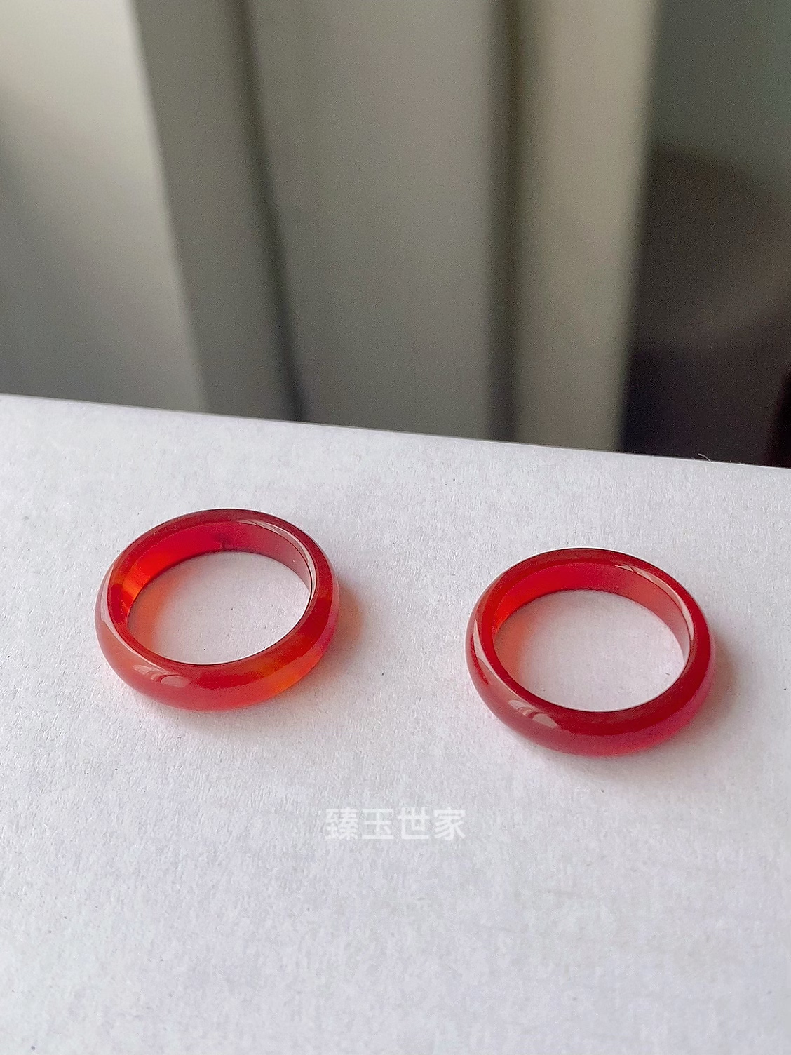 天然红玛瑙戒指指环男女款情侣小饰品首饰戒圈指环尾戒