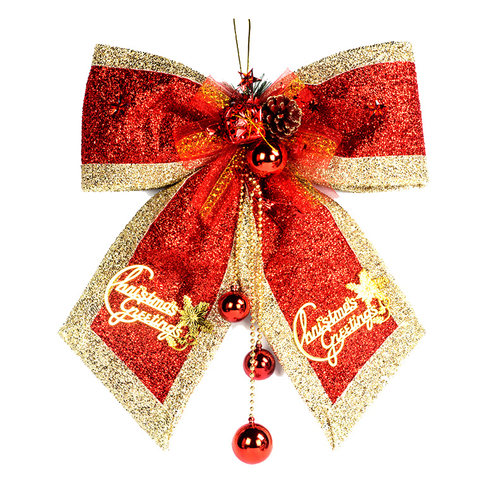 圣诞节装饰品大号红色美陈玻璃门