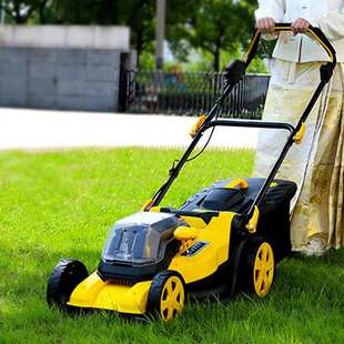 工厂现货锂电手推式割草机 小型园林草坪除草机 绿化电动剪草机