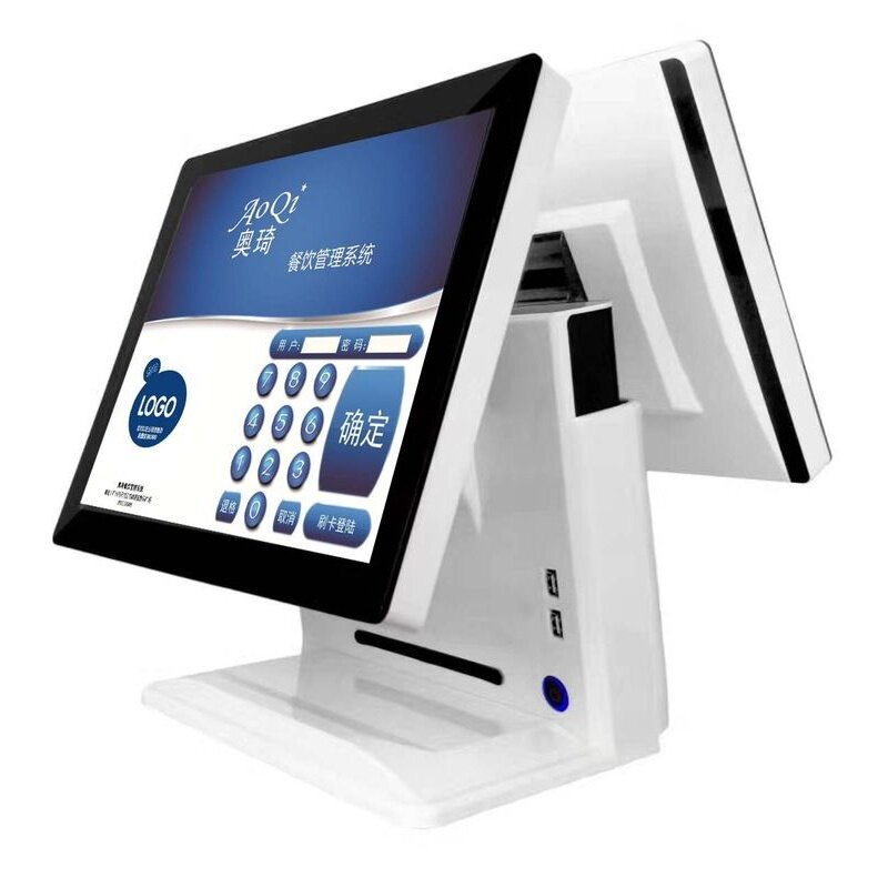 Q8i双屏15寸收银机电容触屏点菜机一体机零售餐饮连锁店收银点菜