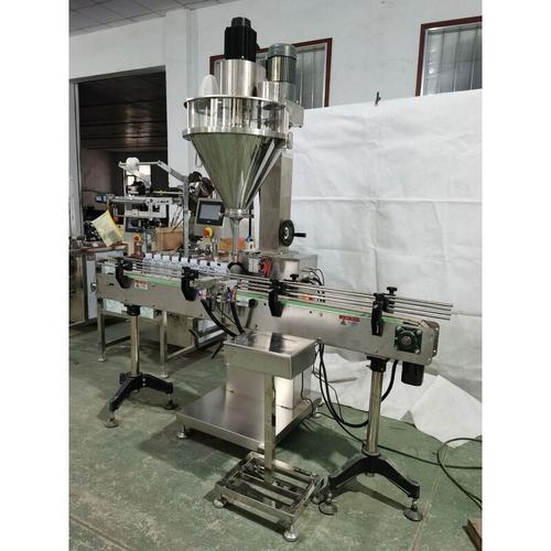 【厂家定制】粉末瓶装灌装线包装机旋盖贴标一体化高精度灌装