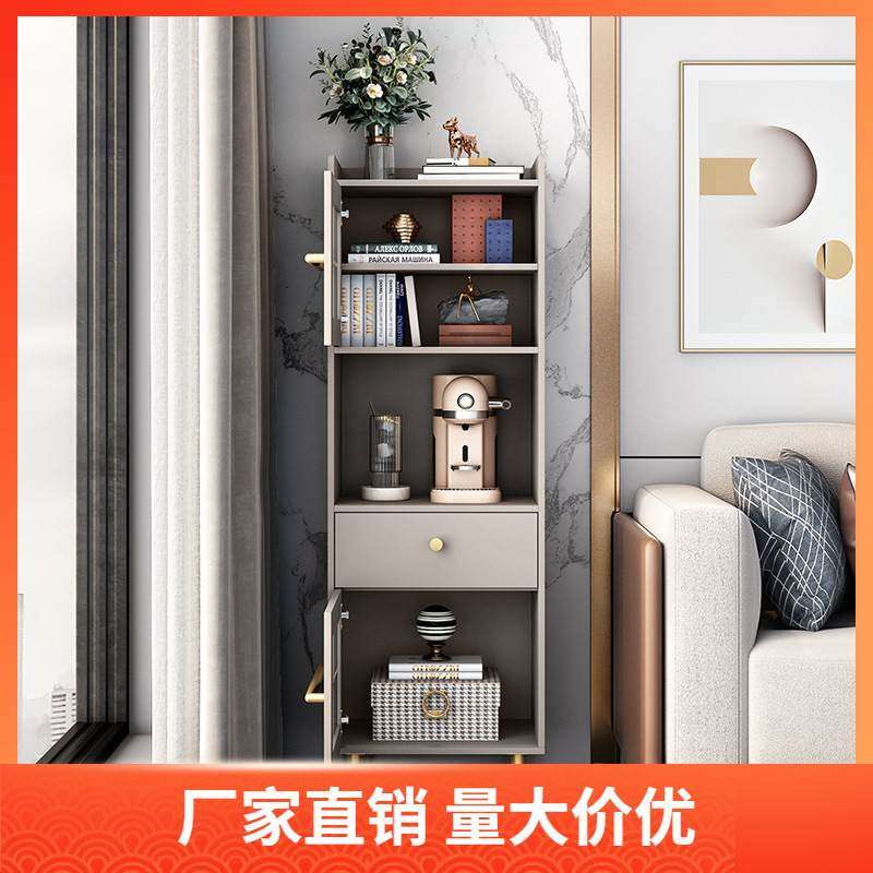 轻奢餐边柜简约客厅茶水柜咖啡机柜电视边柜窄柜立柜储物柜子