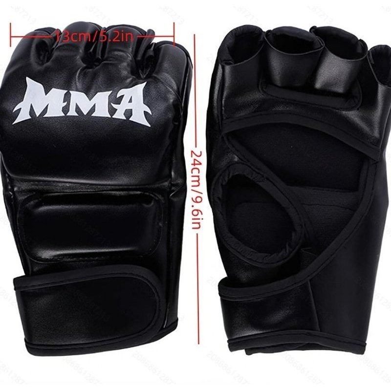 拳击手套半指成人散打格斗训练搏击泰拳男女拳套MMA搏击沙袋打UFC
