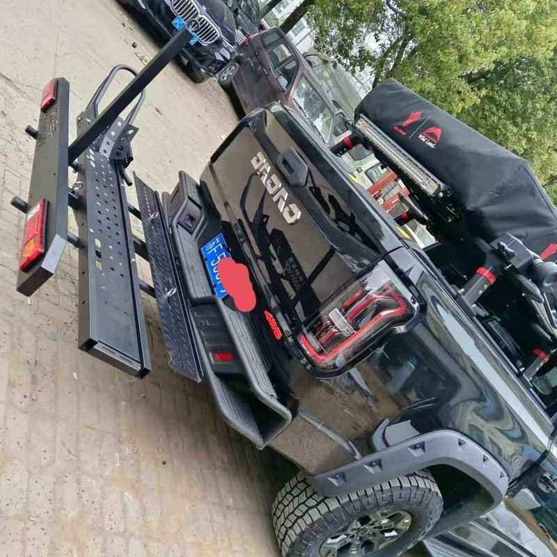 汽车三口越野摩托车杠后拖车车架房车挂架轻便便携式改装通用背架