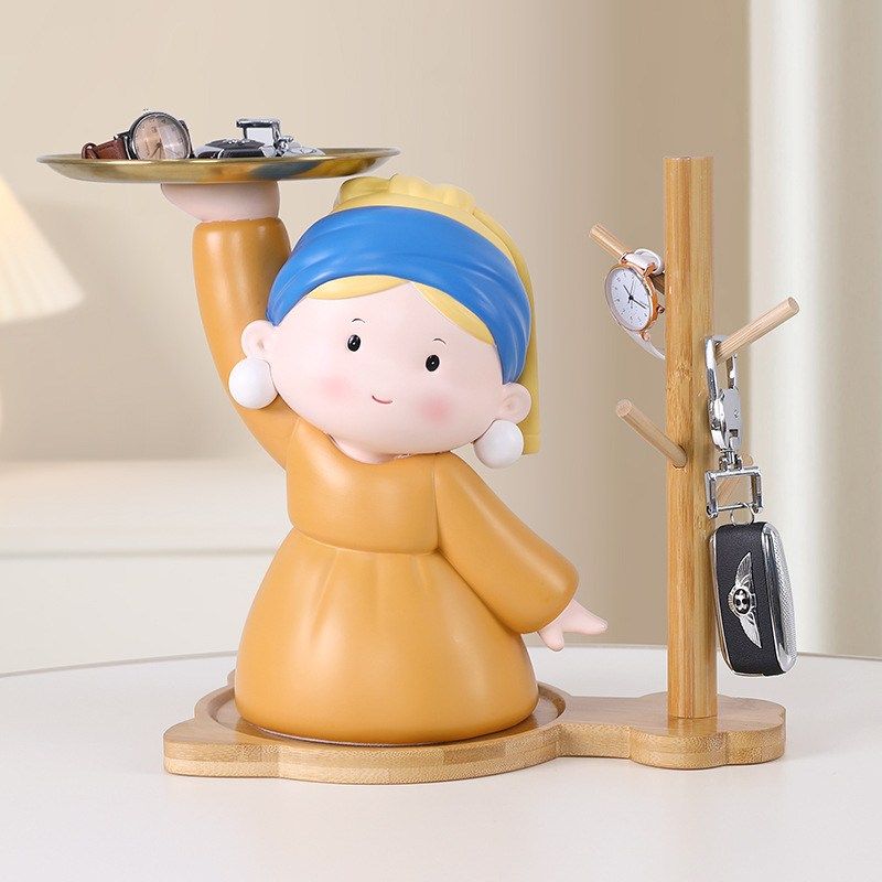 艺术家托盘摆件钥匙玄关收纳新年礼物奢树脂摆件轻桌面工艺品高档,家居饰品,桌面摆件,淘宝优惠券,粉丝福利购,淘宝优惠卷