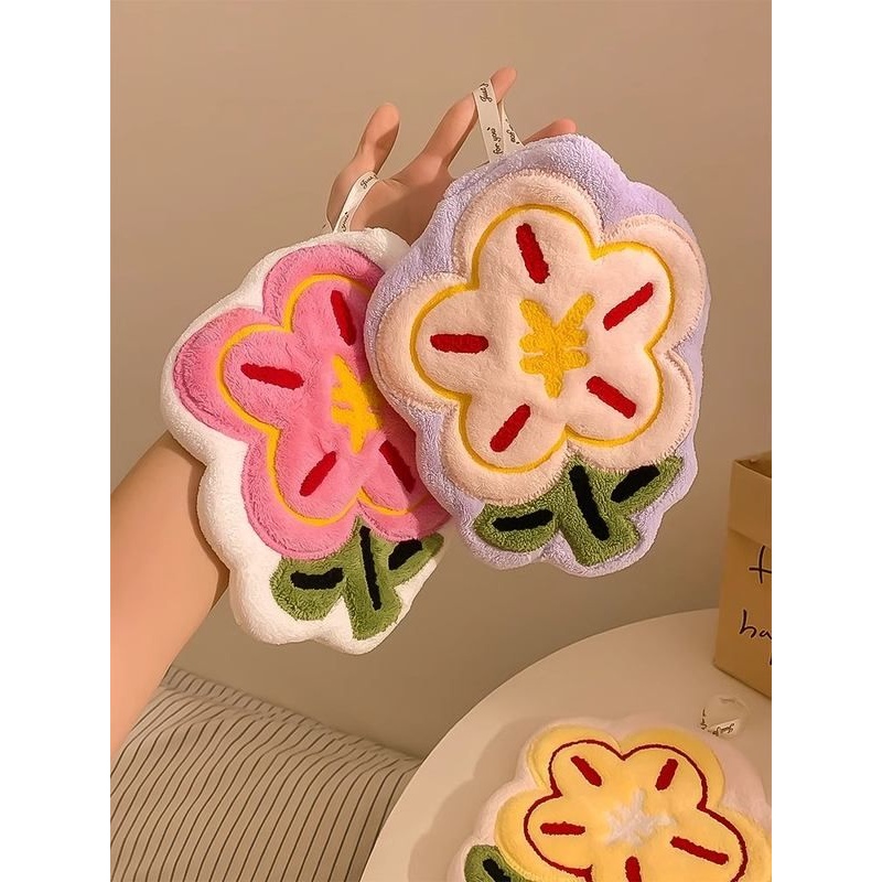 速干手帕吸水毛巾擦手巾挂式可爱超强吸水加厚不发臭毛巾手帕厨房