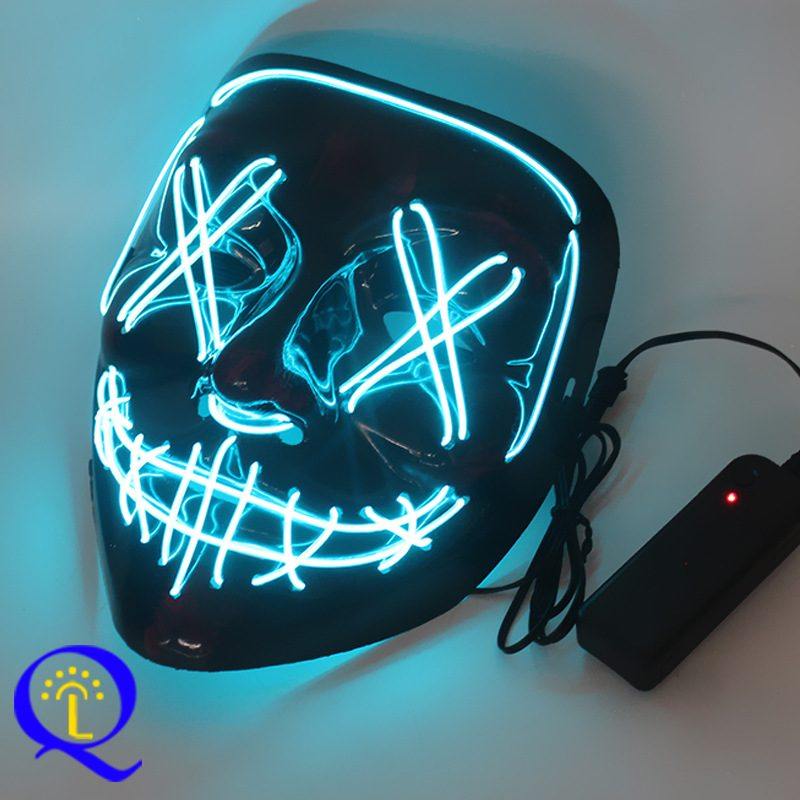 国内亚马逊EL冷光发光面具鬼恐怖万圣狂欢节字血面罩LED带舞会V,节庆用品/礼品,面具,淘宝优惠券,粉丝福利购,淘宝优惠卷