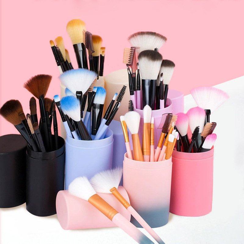 新品 化妆工具套装全套彩色12支圆桶装刷多色美妆刷桶装源头,彩妆/香水/美妆工具,化妆刷,淘宝优惠券,粉丝福利购,淘宝优惠卷