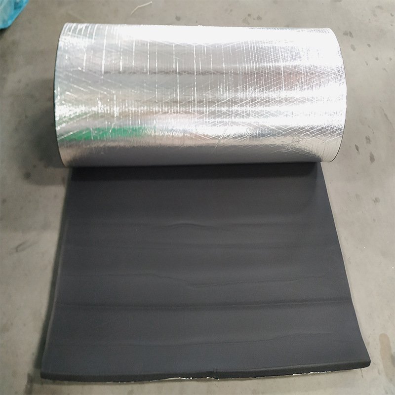 定制款铝箔橡塑板B1级防火阻燃空调保冷发泡海绵板隔热棉保温材料