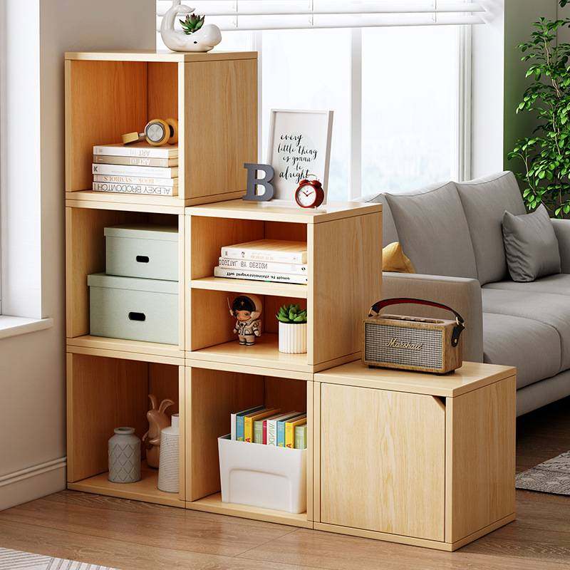 新品 书架置物架落地简书柜家用客厅自由组合格柜卧室储物柜收纳