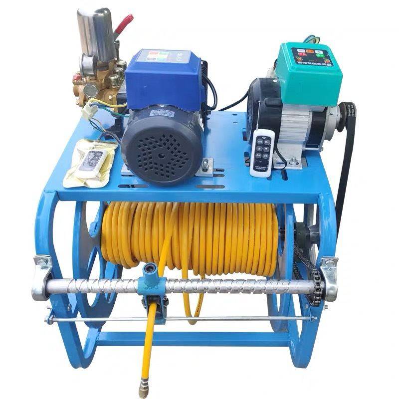 48V220V电动打药机 全自动排线收管器 农用高压遥控喷药自动收管