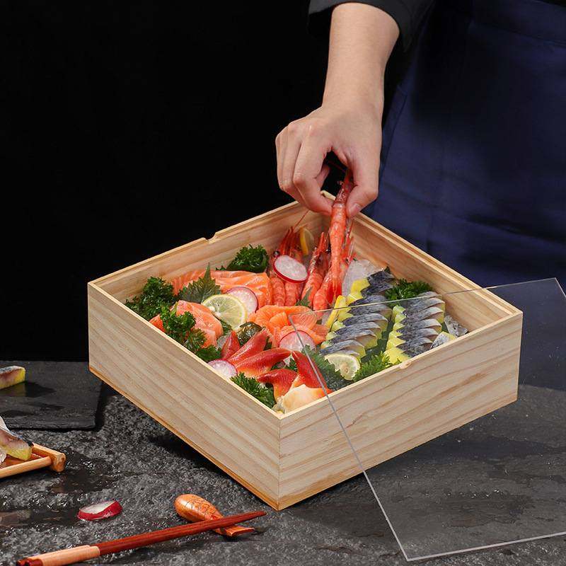 卡木龙实木包装盒亚克力透明日专用盖料理盒子酒店外卖料餐厅餐盒,厨房/烹饪用具,料理盒,淘宝优惠券,粉丝福利购,淘宝优惠卷
