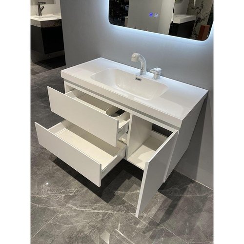 60-120CM小红书款浴室柜洗漱台橡木烤漆日系洗脸盆柜壁挂式智能