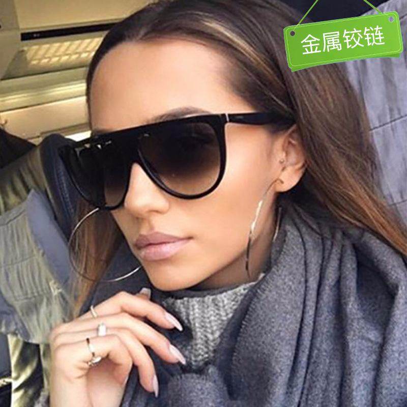 新品 新款欧美大框ins墨镜连体太阳镜女 个性沙滩走秀网红眼镜潮