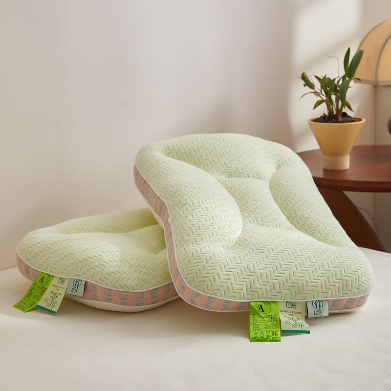 新品 A类母婴级清新自然竹炭护颈枕SPA抑菌枕头芯单人家用学生宿,床上用品,功能枕/保健枕/养生枕,淘宝优惠券,粉丝福利购,淘宝优惠卷