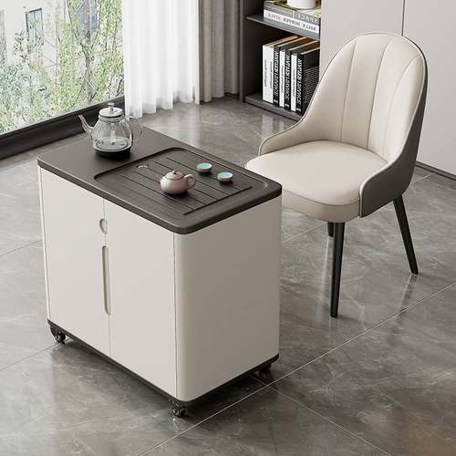 移动茶台家用小茶车一体烧水壶火烧石智能功夫茶几茶桌茶水柜客厅