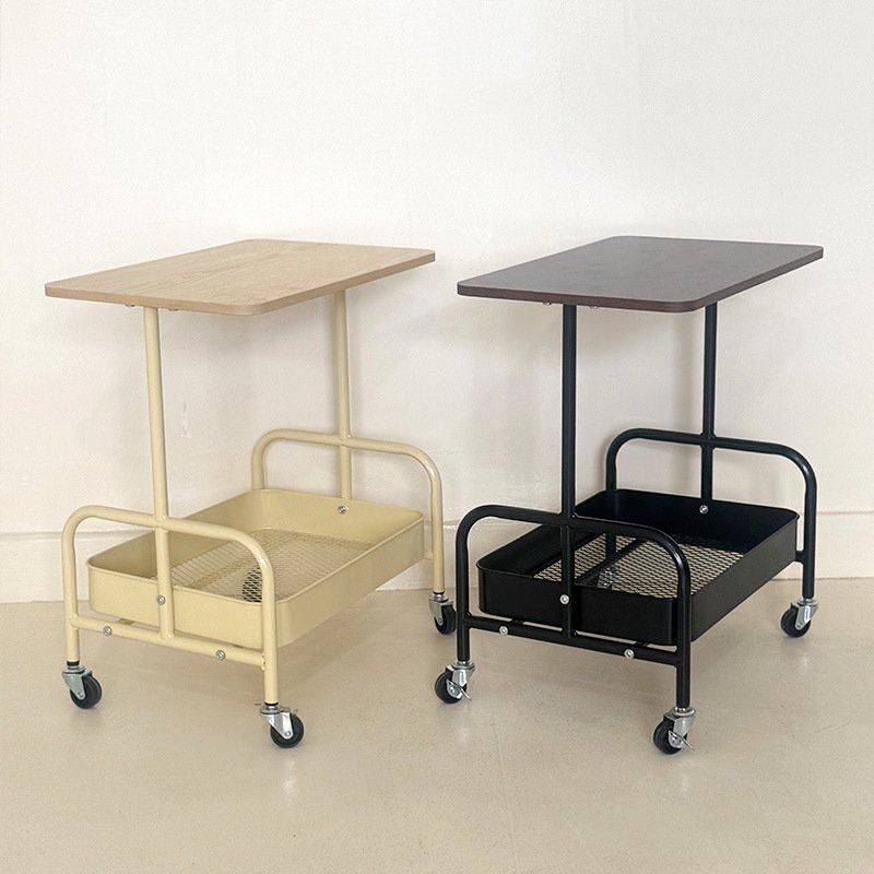 可移动双层置物架家用客厅小桌子轮床头卧室带小推车收纳架,住宅家具,移动边几/推车,淘宝优惠券,粉丝福利购,淘宝优惠卷