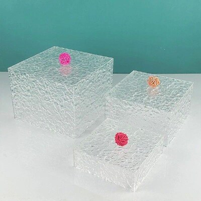 3 Pieces Acrylic Buffet Risers Party Supply Multipurpose