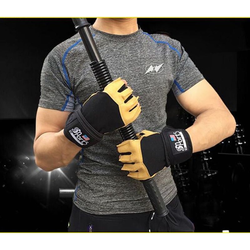 22供应举重手套护手腕缠手套防滑指半杠铃手套半指带运动男健身