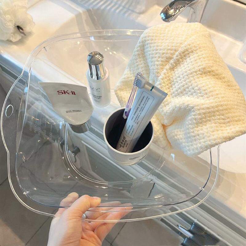 优选透明洗脸盆家用女生高颜值方形理发店染发膏美容院洗护高级感