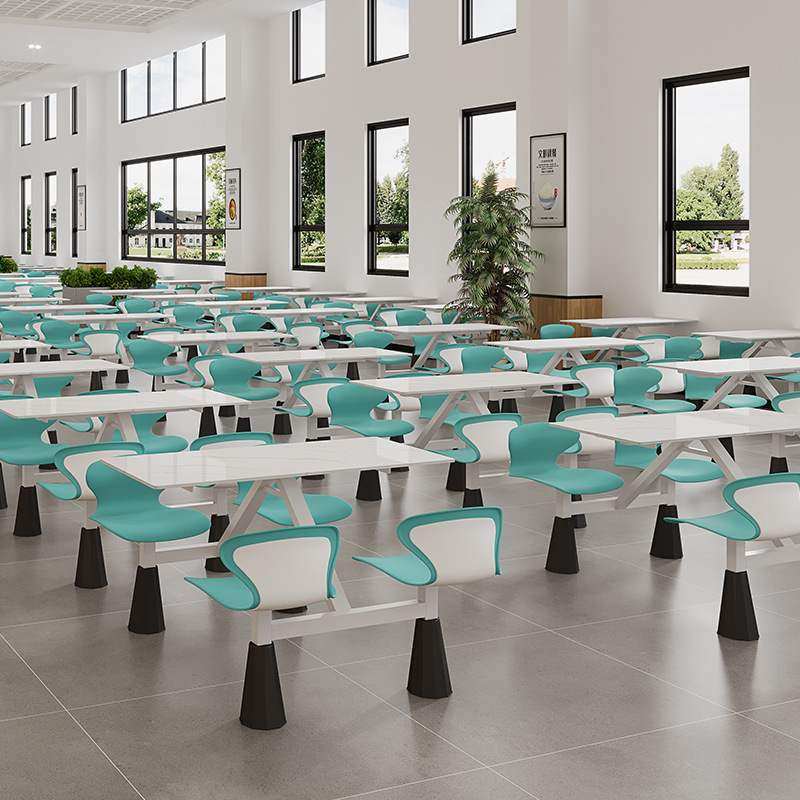 食堂餐桌椅组合美食城服务区快餐店位板连体桌椅岩四员工饭堂人子,商业/办公家具,食堂餐桌椅,淘宝优惠券,粉丝福利购,淘宝优惠卷