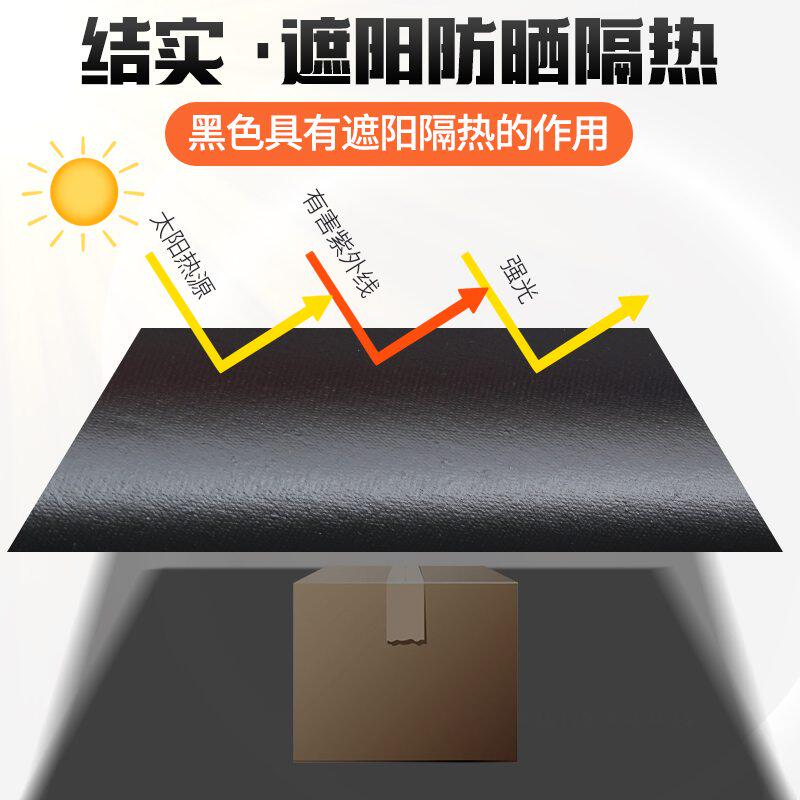 黑色篷布防晒布加厚油布隔热布防雨布苫布防水布户外雨棚帆布遮光