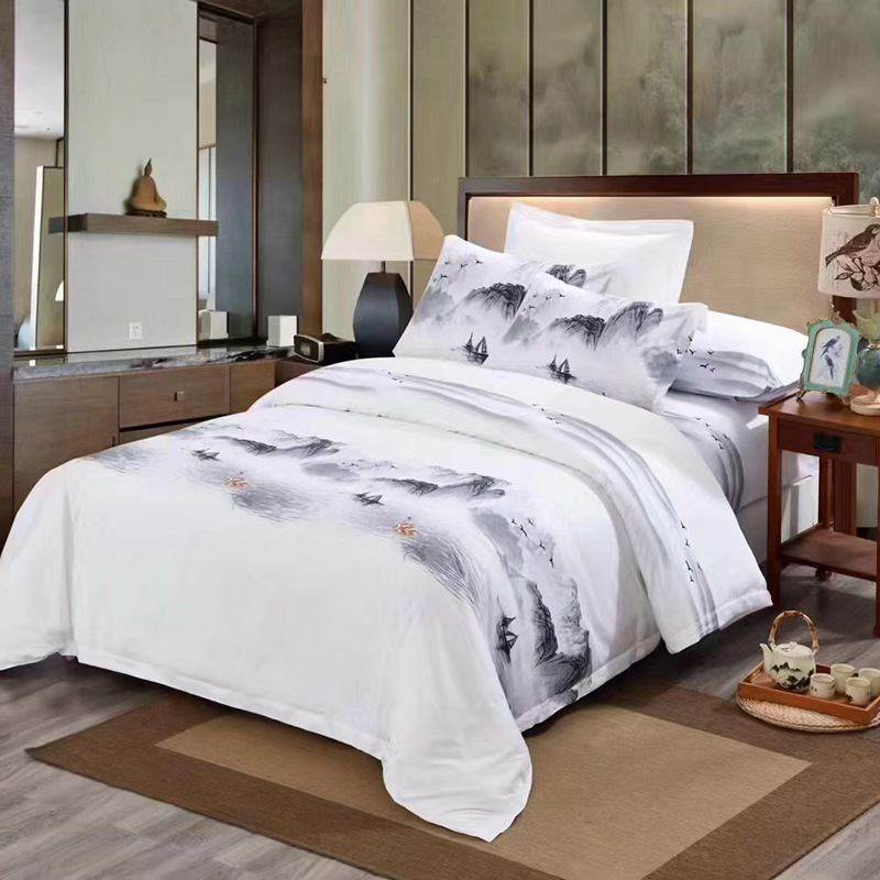 五星级特色酒店中式民族风床纯棉印花四件套全品民宿棉被套样板房,床上用品,酒店床品套件,淘宝优惠券,粉丝福利购,淘宝优惠卷