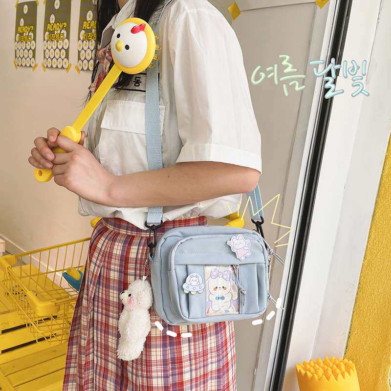 优选2021夏季新款韩版小清新可爱搞怪个性创意透明卡片软妹学生斜