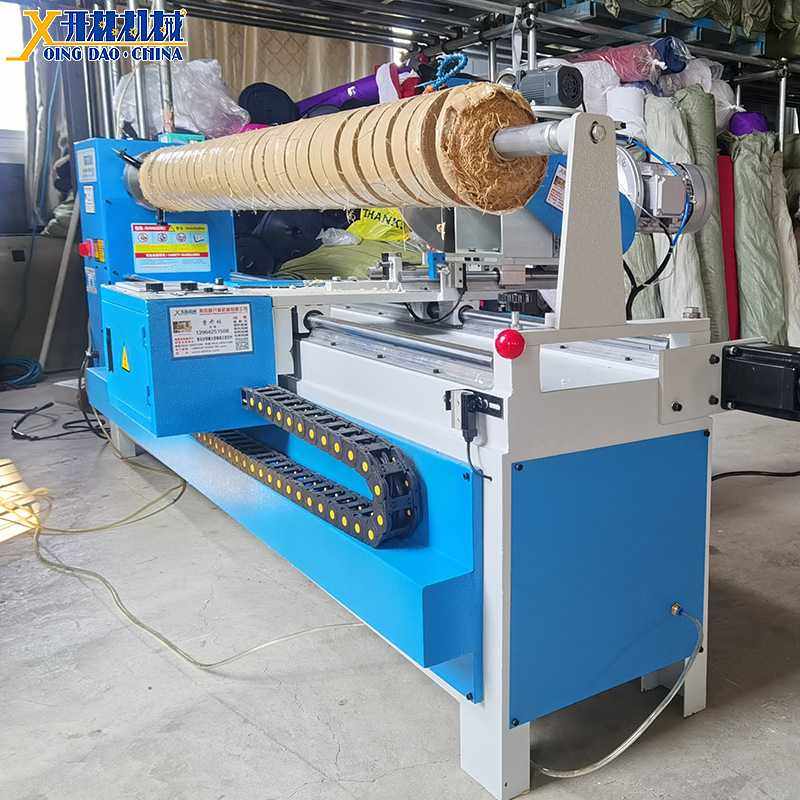 全自动无纺布皮革切条机数控圆刀分条卷布机全自动直斜纹切捆条机