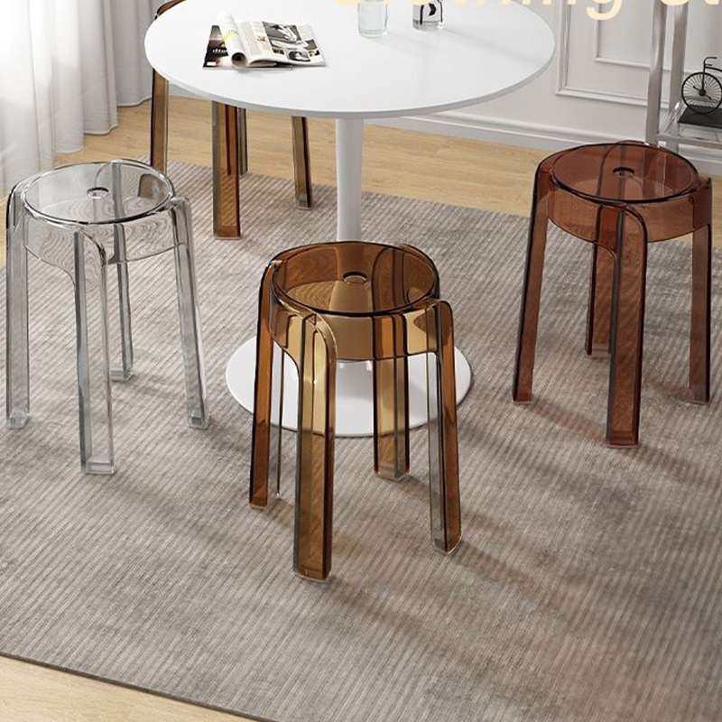 轻奢塑料透明凳子家用圆凳沙发小风车加厚餐椅板凳叠放凳子,住宅家具,风车凳,淘宝优惠券,粉丝福利购,淘宝优惠卷