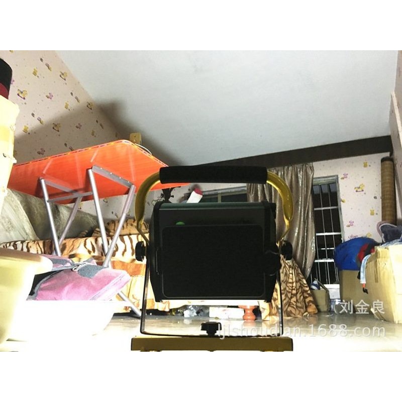 100WLED投光灯泛光灯 手提灯探照灯红蓝闪光警示 批发