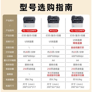 京瓷FS M1025家用办公1025MFP黑白激光多功能打印一体机 1020MFP