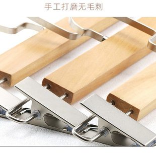 轻裤 店带成人无奢西裤 架防滑批发夹痕酒店家用夹服装 实木仿金钩裤