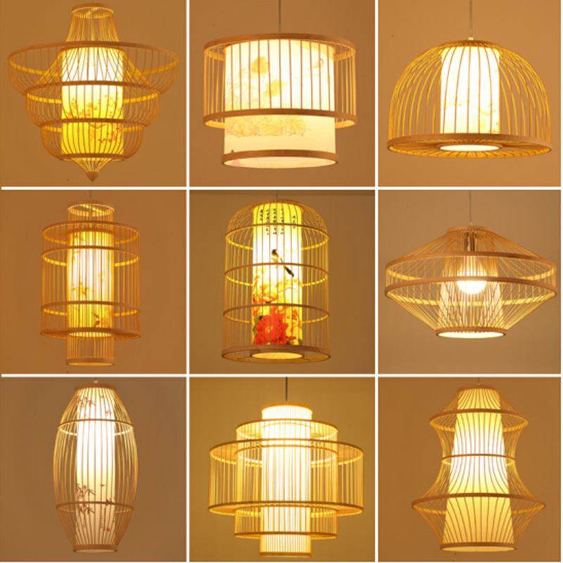 中式竹编吊灯民宿客栈田园风竹子鸟笼吊灯火锅店餐厅茶室竹艺灯具,家装灯饰光源,餐厅吊灯,淘宝优惠券,粉丝福利购,淘宝优惠卷