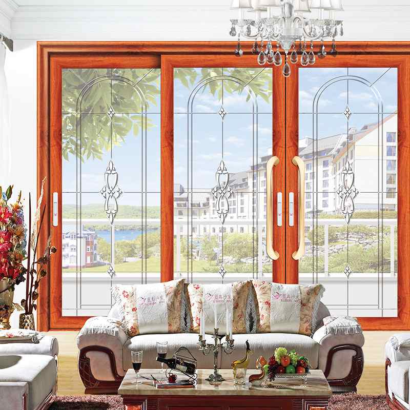 阳台推拉门别墅室内客厅隔断铝合金钢化玻璃移门三联动隔音静音