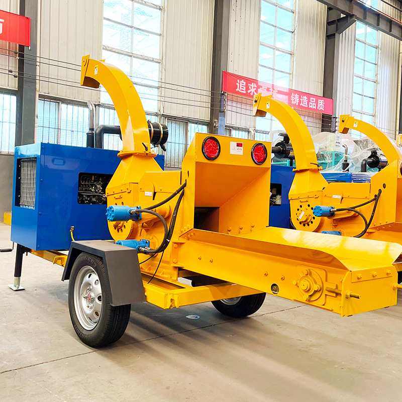 自动喂料木材粉碎机链板式树枝粉碎机建筑垃圾粉碎机园林粉碎设备