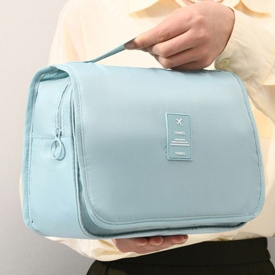便携式手提斜纹挂钩包旅行洗分离干湿化妆包男女护包洗漱大容量式