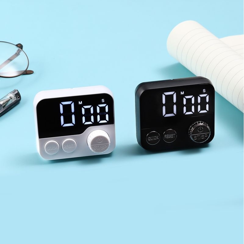 多功能旋转计时器按钮磁吸定时器厨房烘电子站立倒计时学生提醒器