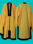 款 道士服装 长袍道服法衣黑太极面道袍法师袖 红色大黄色素吕洞宾薄