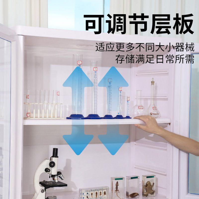 实验室仪器柜药品柜学校储物柜PP试剂柜双门柜器皿试剂柜加厚塑料图片