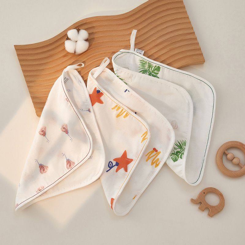 新品 婴幼儿童超柔纯棉纱布毛巾口水巾小方巾儿童毛巾宝宝洗脸方