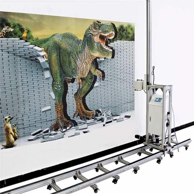 乾彩墙体彩绘机5d立体文化背景墙壁画打印机户外广告3D墙面喷绘机