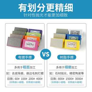 瓷砖修边器电镀金刚石石材片磨岩擦板磨边玻璃软手持手块打磨工具