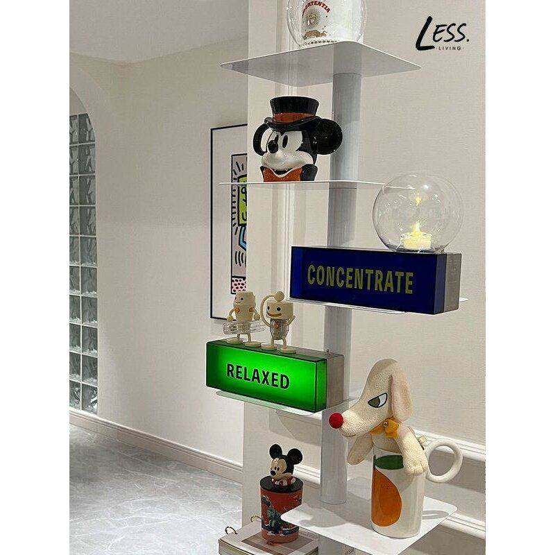 豪峰ins简约旋转落地书架客厅铁艺多层白色收纳置物架隐形书架,住宅家具,旋转书架,淘宝优惠券,粉丝福利购,淘宝优惠卷