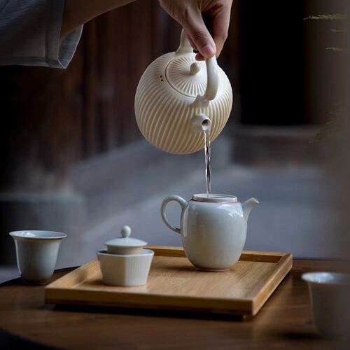 风入松风炉茶壶煮茶陶瓷功夫茶具一壶三杯提篮商务礼盒茶礼套装