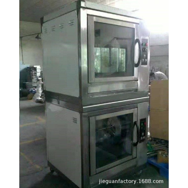 杰冠EB-202大容量48只双层电烤鸡炉商用旋转烤鸭炉电热烘烤箱